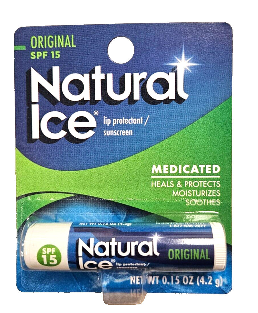 Mentholatum Lip Balm Natural Ice SPF 15 - Original Formula, New Look