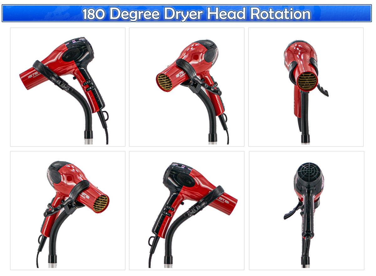 Adjustable Hands-Free Hair Dryer Stand with 360° Rotation & Stable Base