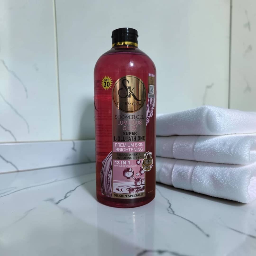 Luminous Glow Shower Gel with Glutathione - 1000ml, Anti-Stretch & Wrinkle Care