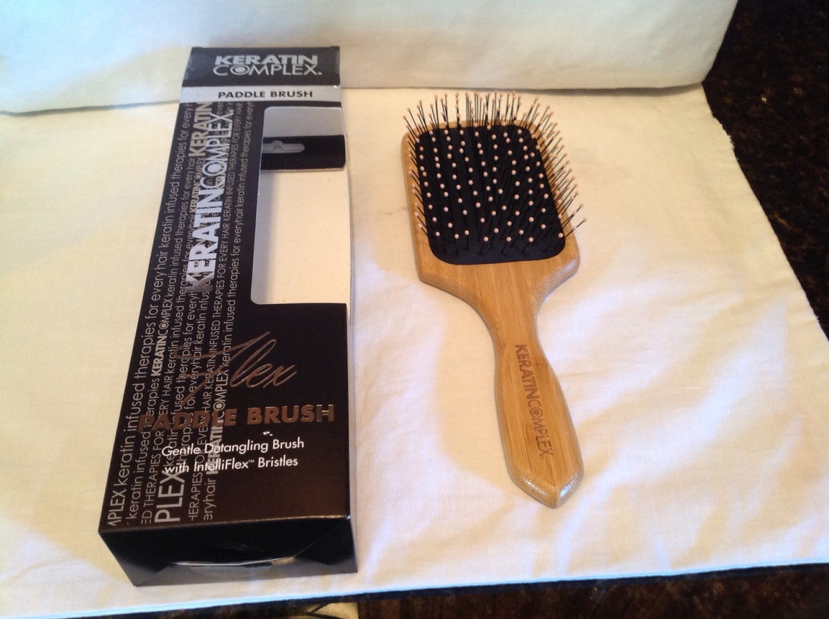 Keratin Complex Detangling Paddle Hairbrush - Gentle Styling Tool