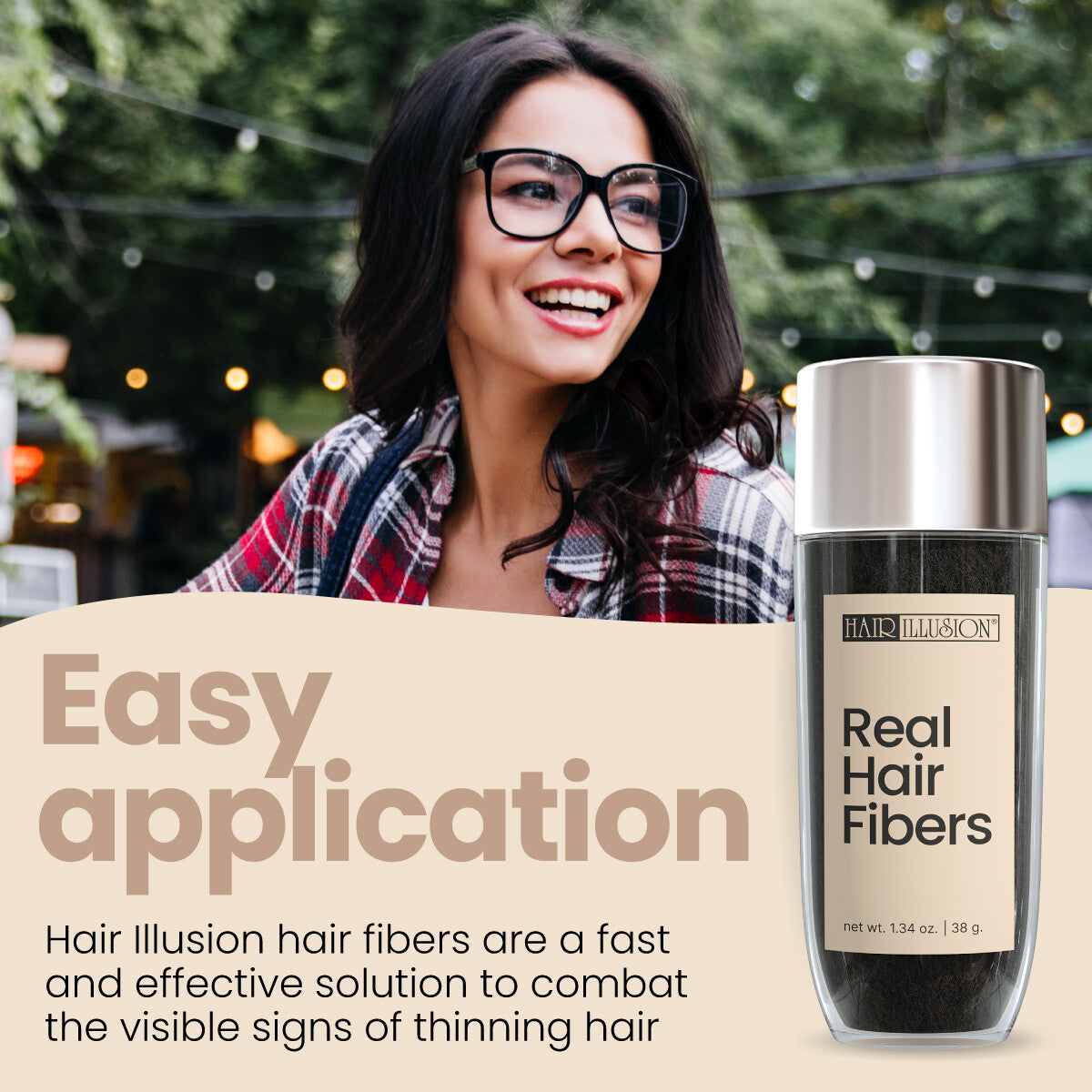 Real Hair Fibers for Thinning Hair & Bald Spot Coverage