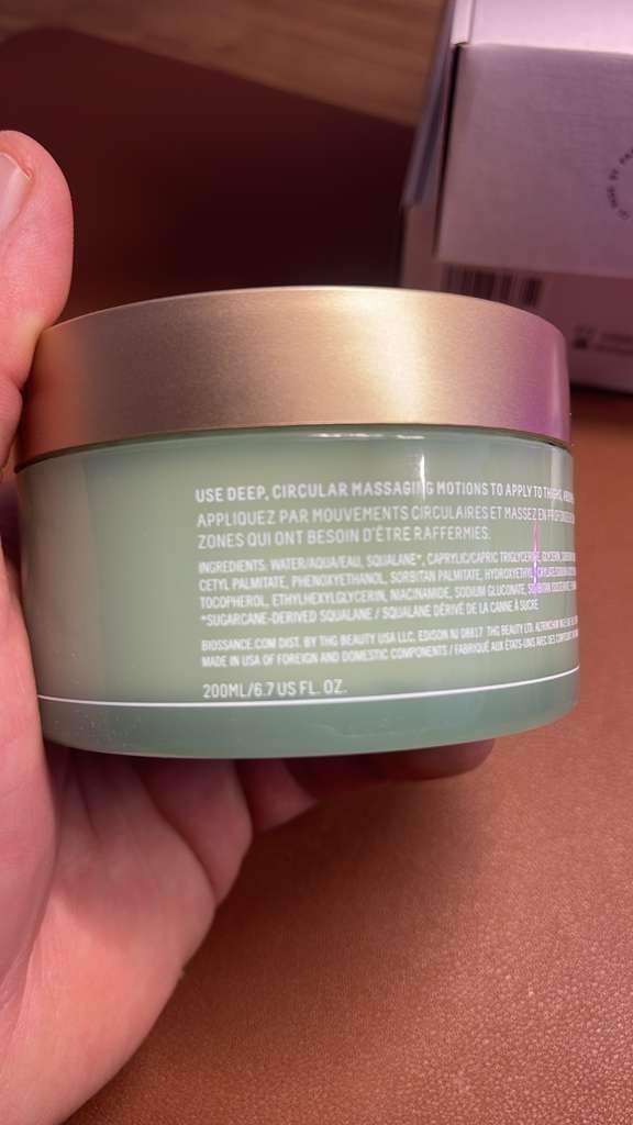 Biossance Squalane + Caffeine Toning Body Cream 200ml 6.7oz NEW