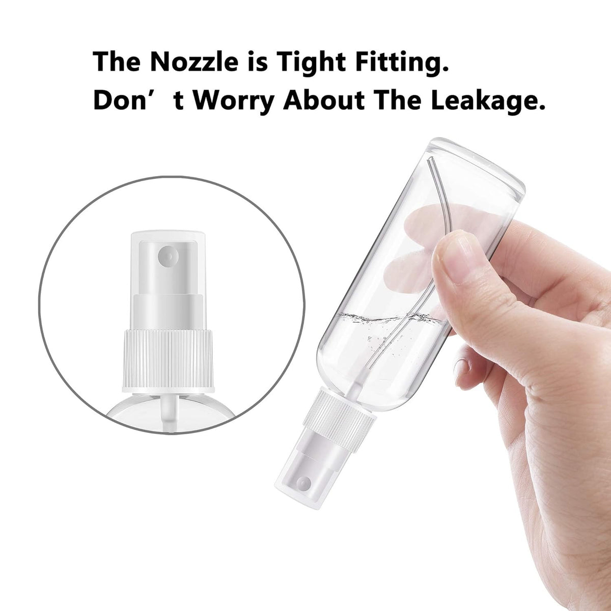 Travel Spray Bottles 30ml & 60ml Plastic Perfume Atomizers - Clear Set