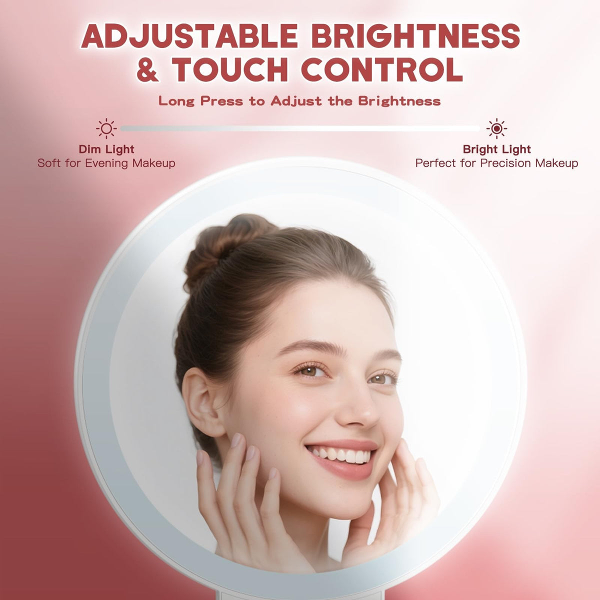 Adjustable 1X/30X Lighted Makeup Mirror with Brightness Control