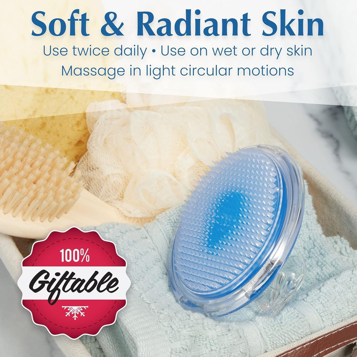 Dual-Function Silicone Exfoliator Brush for Razor Bumps & Ingrown Hair Relief