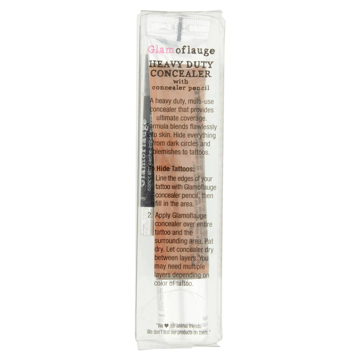 Heavy Duty Concealer with Pencil - 2 Pack, Full Coverage Makeup