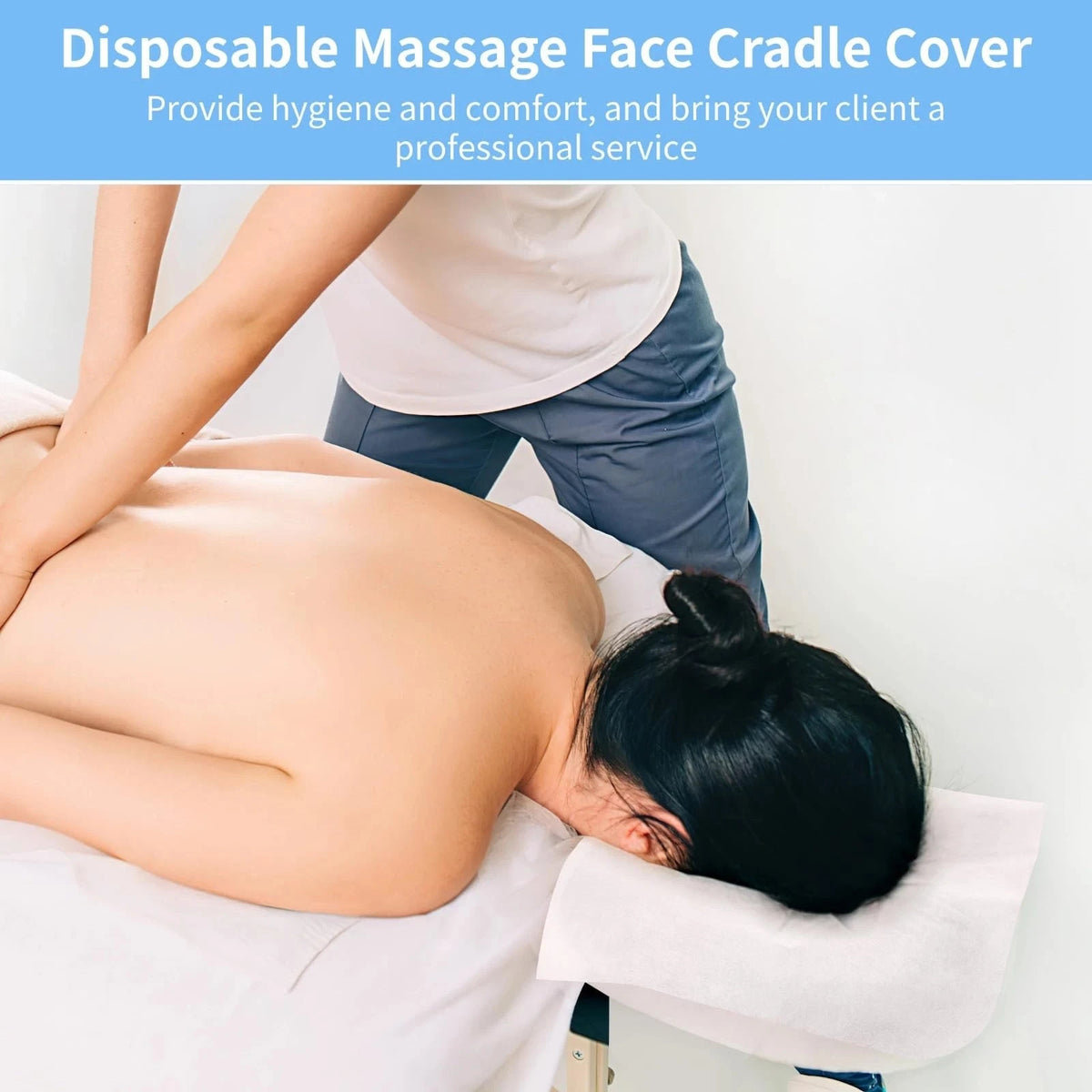 Disposable Face Cradle Covers - 500 Pack for Massage & Spa Hygiene