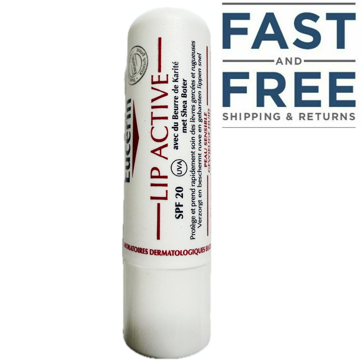 Eucerin Lip Active SPF 20 Lip Balm 4.8g for Sensitive, Chapped Lips