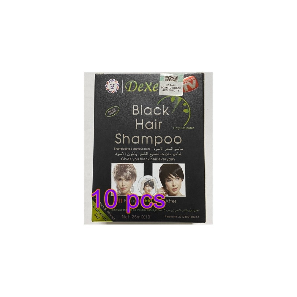 10/20X Permanent Hair Dye Shampoo Black Hair Color Instant Darkening 5 Min