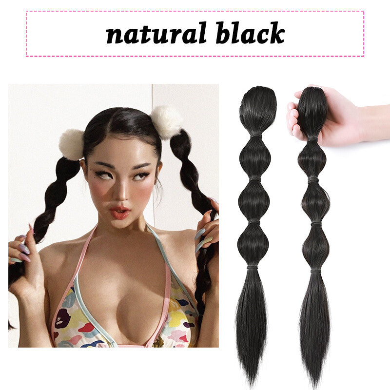 30-Inch Fluffy Ponytail Hair Extension with Claw Clip - Straight & Wave Styles