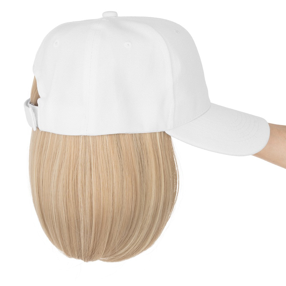 Instant Style 6-Inch Straight Cap Wig with Adjustable Baseball Hat - Synthetic Hair
