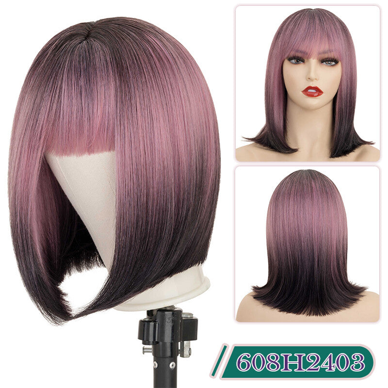 Long Ombre Wigs - Heat Resistant Synthetic Hair, Thick Full Wigs