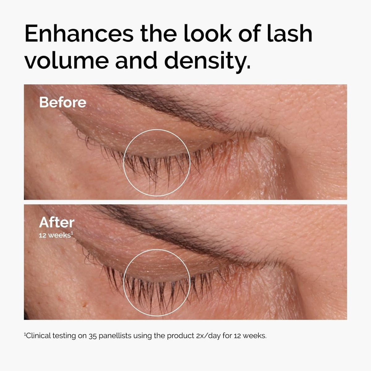 Lash & Brow Growth Serum with Peptides - Thicker Fuller Lashes & Brows