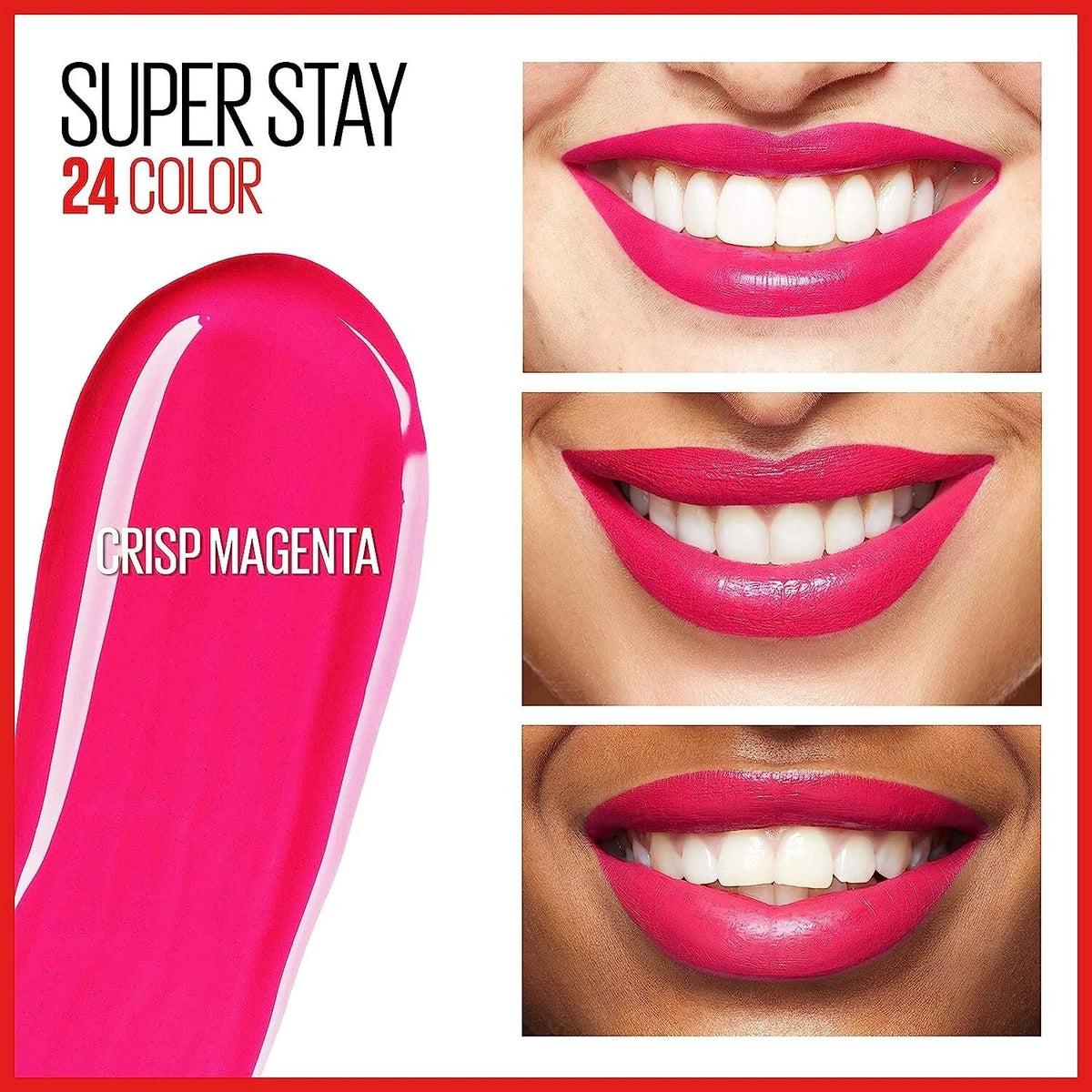 Liquid Lipstick 305 Crisp Magenta - Long-Lasting Lip Color