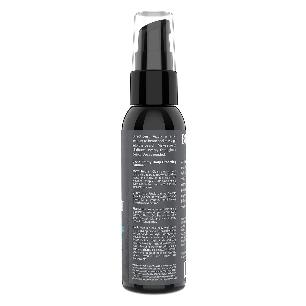 Beard Growth Oil with Biotin – Hydrates & Strengthens Facial Hair, 2 Fl Oz
