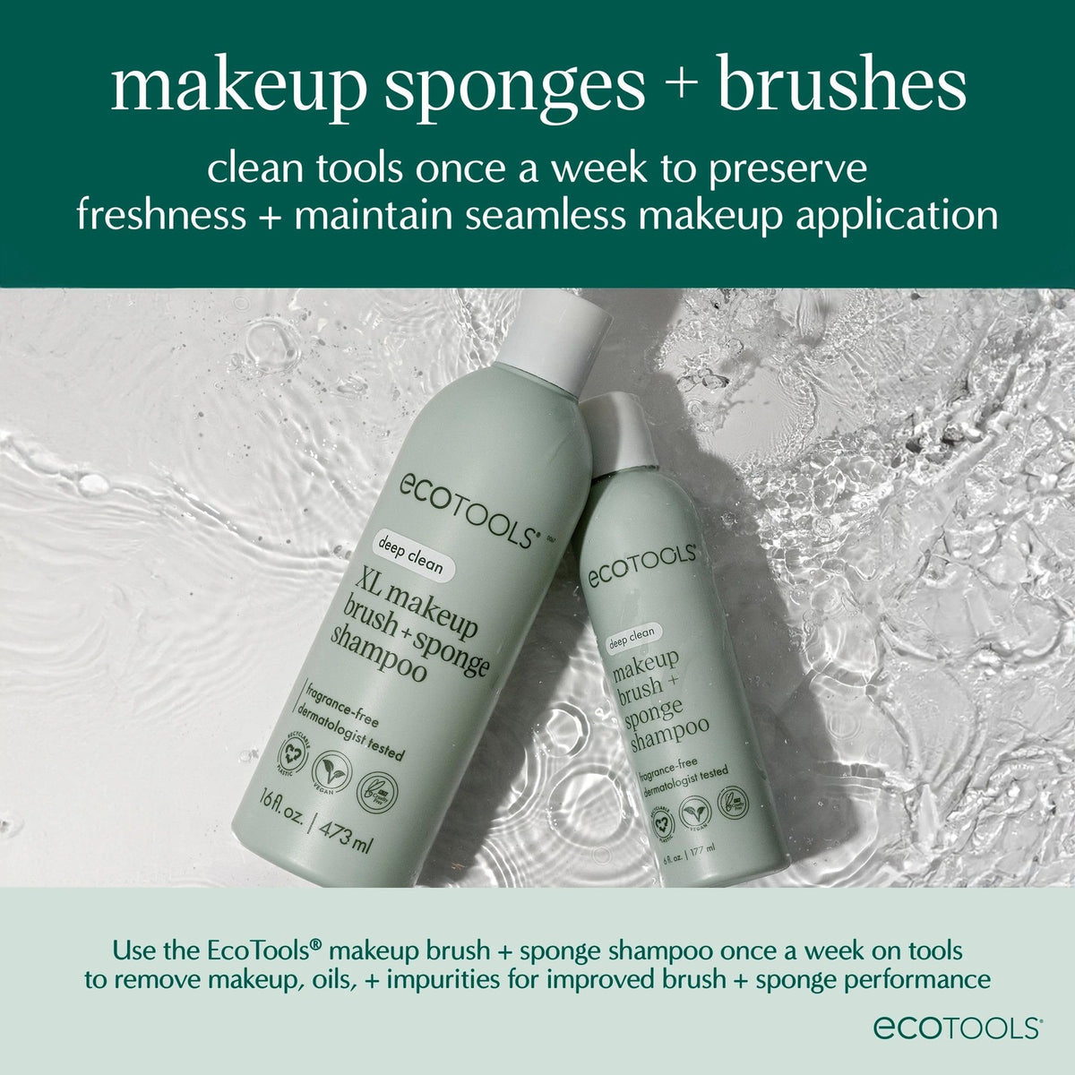 EcoTools Bioblender Makeup Sponge Duo - Compostable, Vegan & Cruelty-Free, Purple