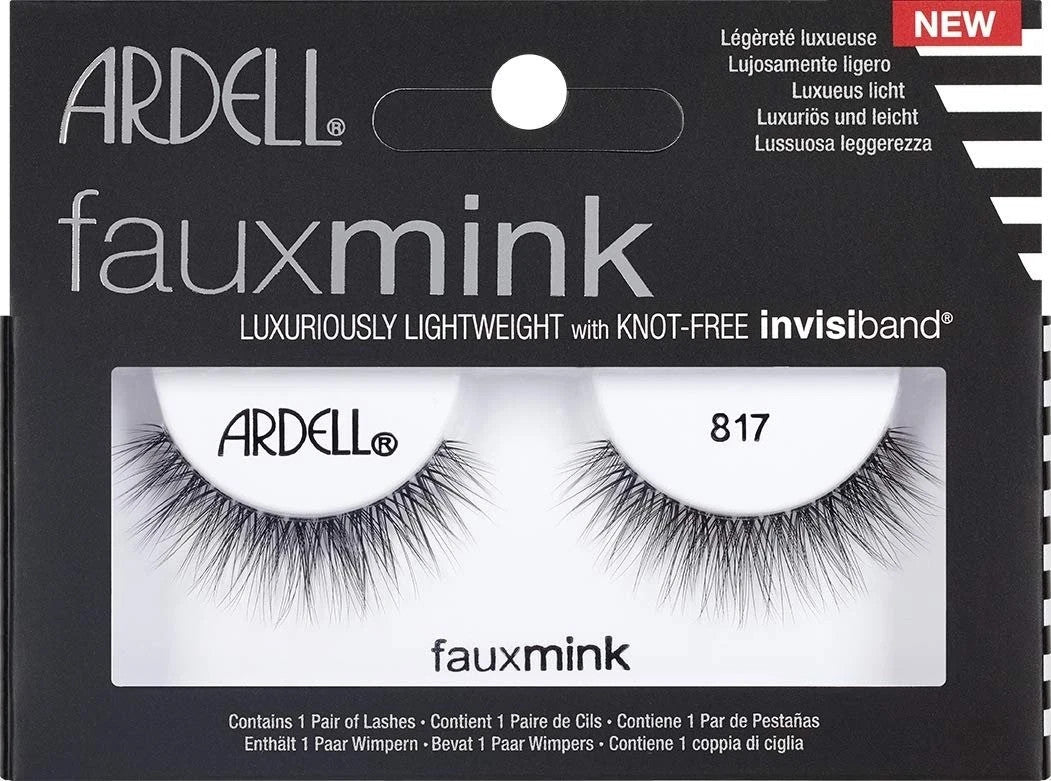 Lightweight Faux Mink False Eyelash Lashes with Invisiband - Ardell #817