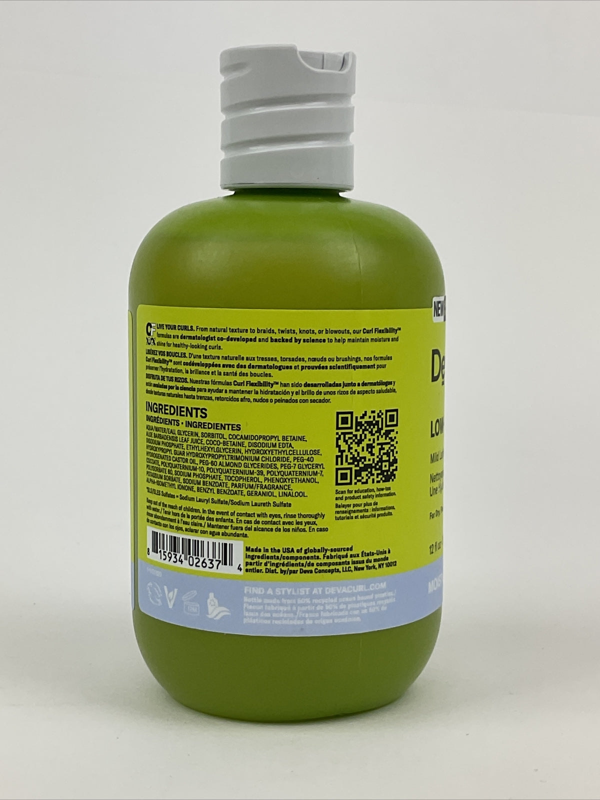 DevaCurl Low-Poo Delight Lightweight Hair Cleansing Moisture 12 fl oz