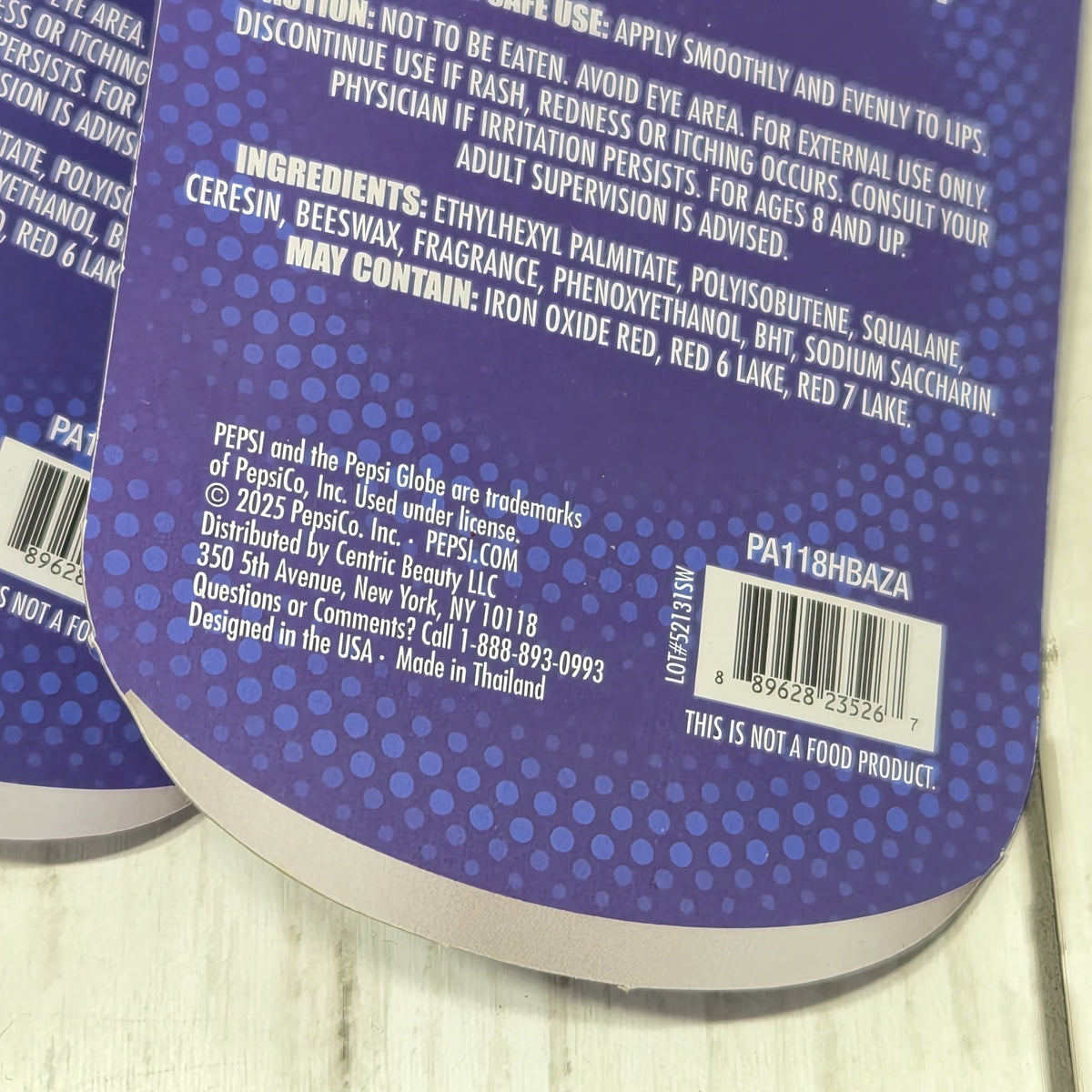 Pepsi Can Lip Balm Wild Cherry Flavor Set of 2 - Novelty Lip Care