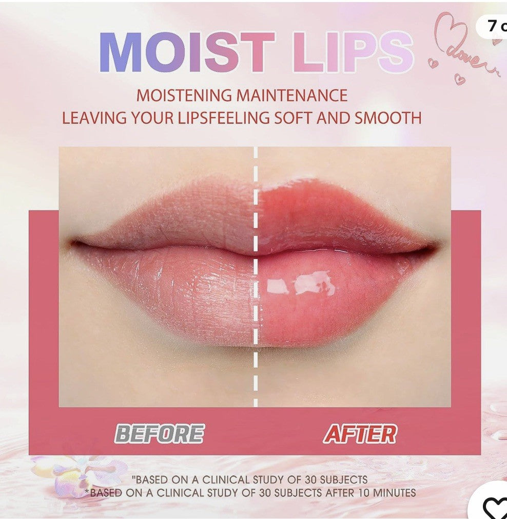 Langmanni Lip Gloss Oil No-Sticky Lip Oil Set - Strawberry & Coconut Flavors