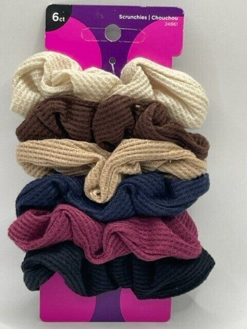 Goody Ouchless Ponytail Holders Tans Browns Blue Burgundy Black 6