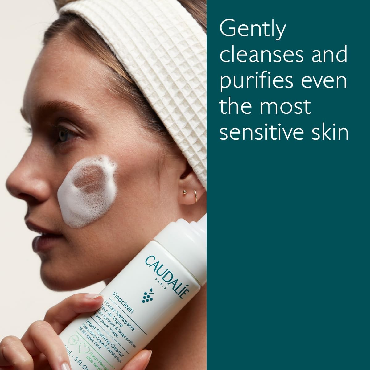 Facial Cleanser for All Skin Types - Caudalie Vinoclean Instant Foaming 50ml