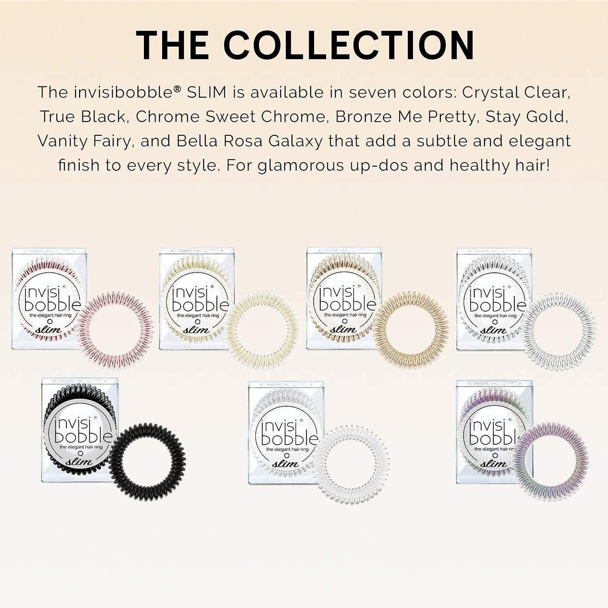 Invisibobble Slim Bella Rosa Elegant Hair Ring 3 Pack