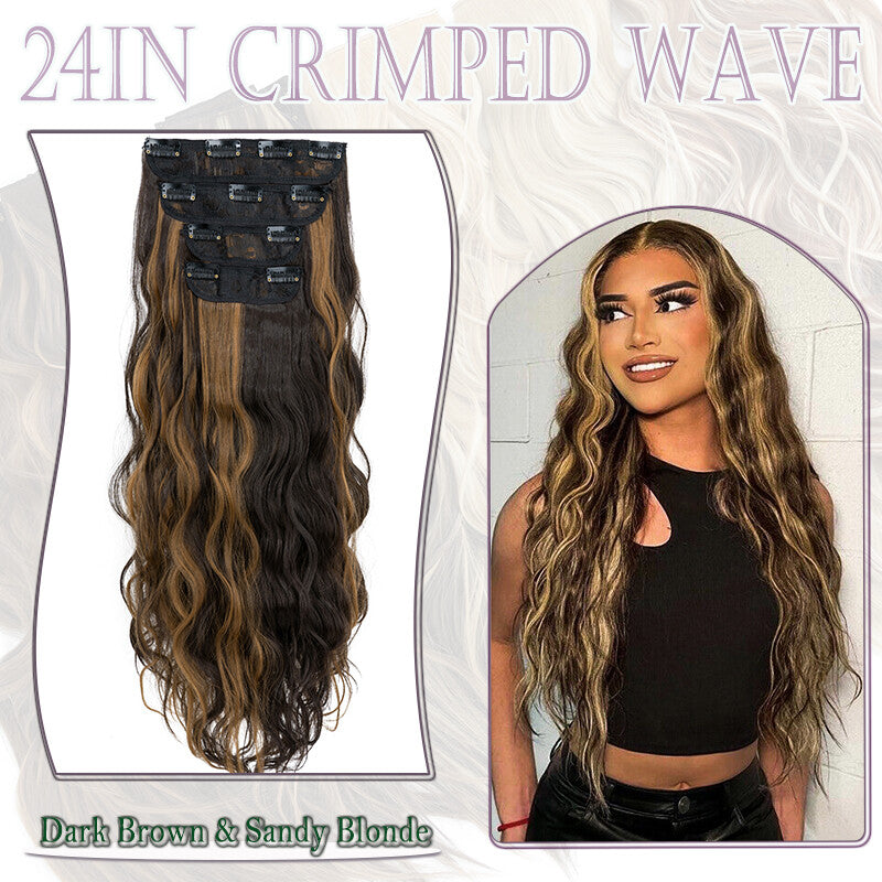 Double Weft Clip-In Human Hair Extensions Full Head - Multiple Colors & Lengths