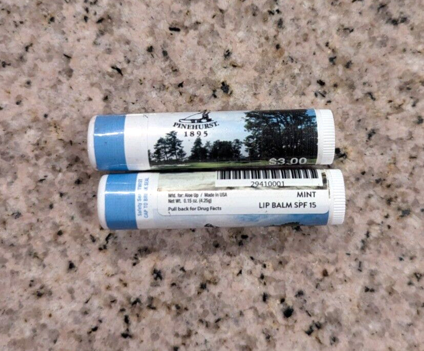 Pinehurst SPF 15 Mint Lip Balm 2-Pack - Moisturizing Sunscreen Treatment