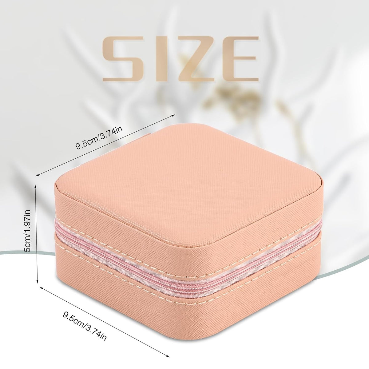 Travel Jewelry Organizer with Mirror, Small Jewelry Box for Women