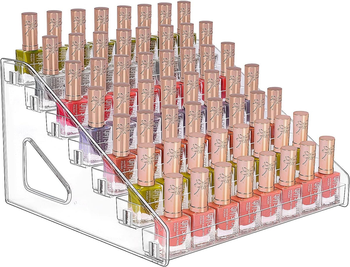 7-Tier Clear Acrylic Nail Polish & Essential Oil Organizer