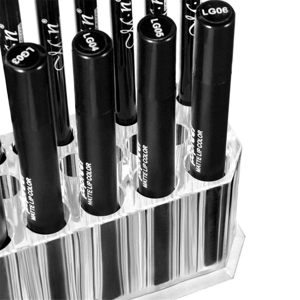 Acrylic Makeup & Lip Liner Organizer - Holds 26 Pencils, Clear
