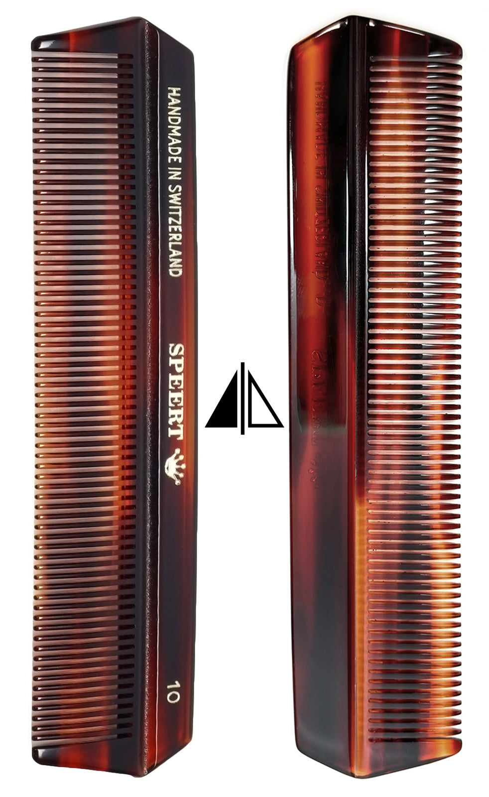 Handmade Swiss European Cellulose Acetate Comb 5.1 Inch Havana Tortoise Brown