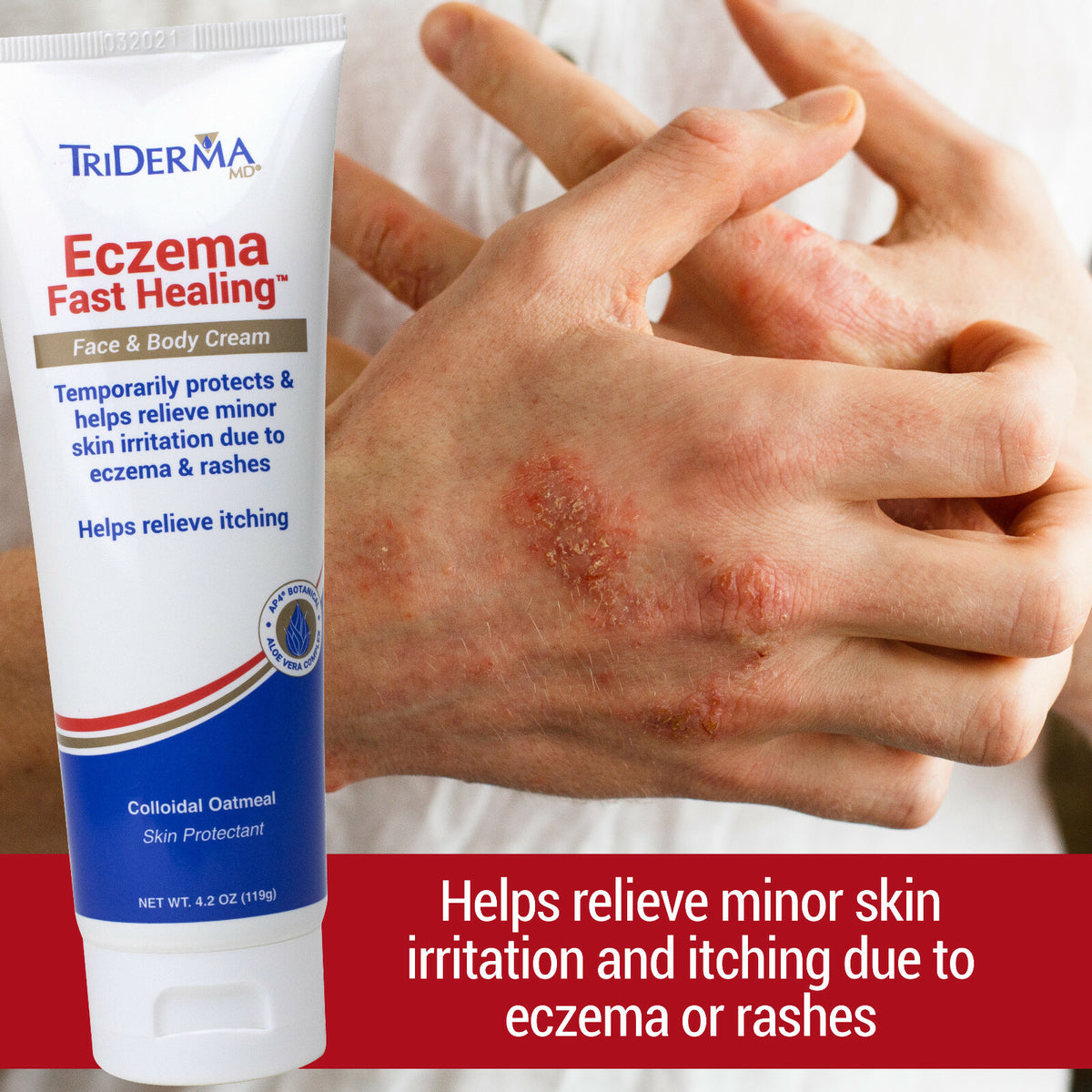Eczema Fast Healing Cream - Soothing Oatmeal Body Lotion, 4.2 oz