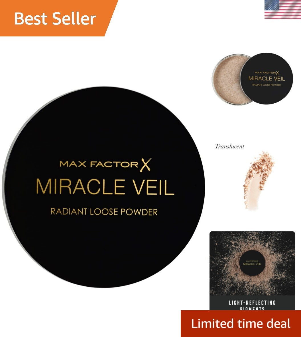Translucent Loose Powder by Miracle Veil - Radiant Finish for All Skin Types, 0.14 oz