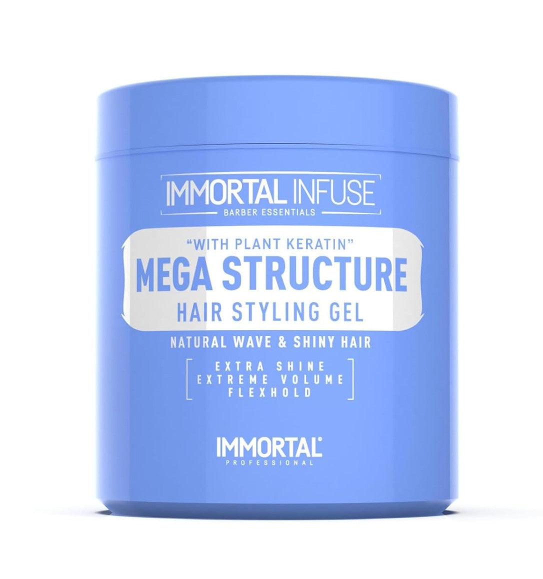 Mega Fixation Hair Styling Gel with Argan Oil - Long Lasting Hold & Volume 500ml