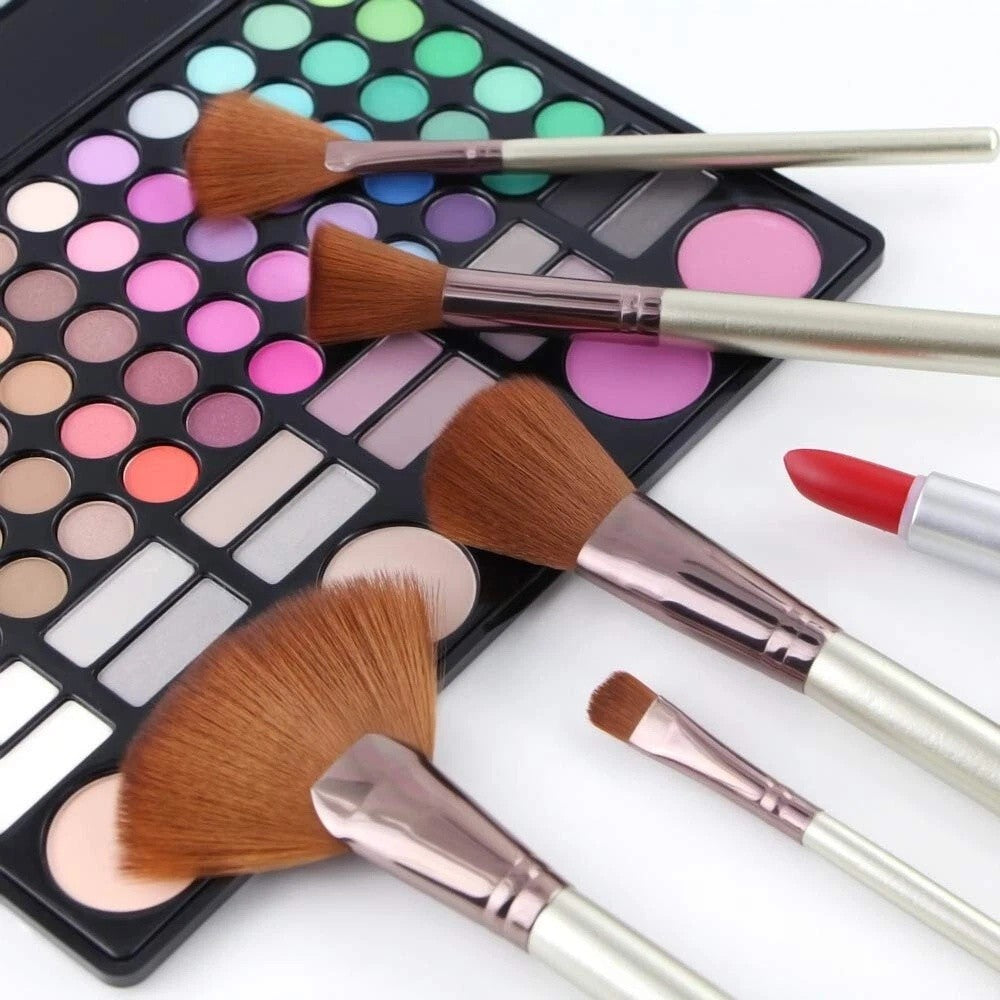 Pro 22Pcs Makeup Brush Set Flat Top Kabuki for Liquid & Cream Foundations
