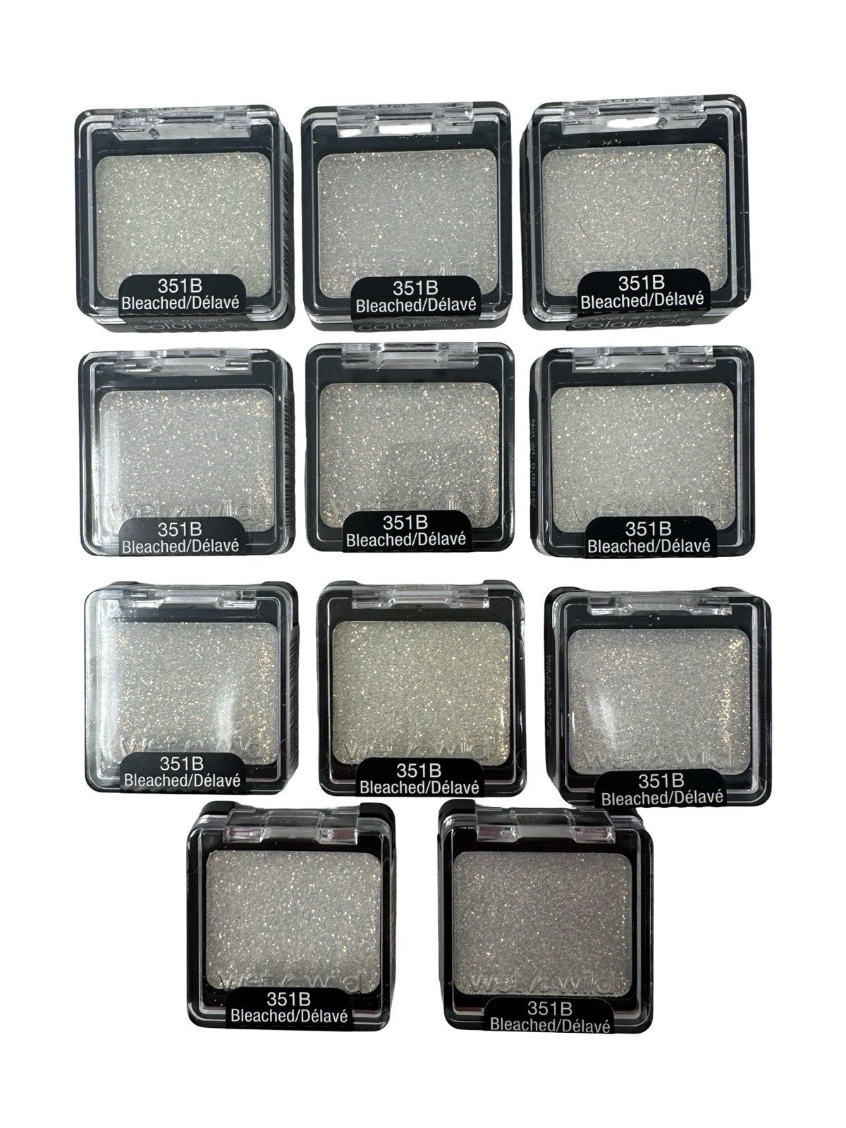 Glitter Eyeshadow Single 351B Bleached - Lot of 11 - Waterproof, Discontinued