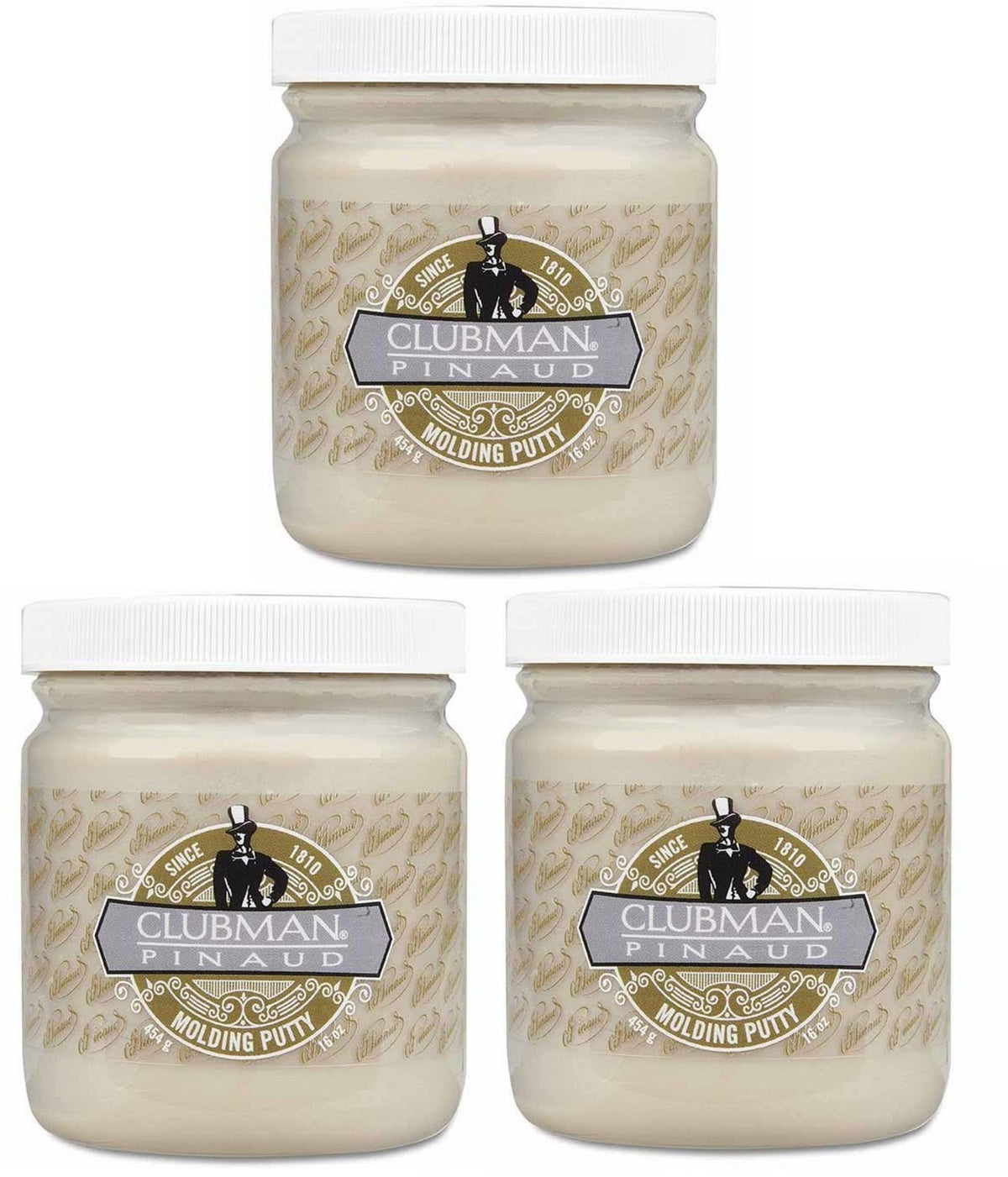 Clubman Pinaud Molding Putty Matte Firm Hold Textured Hair Styling 3 Pack