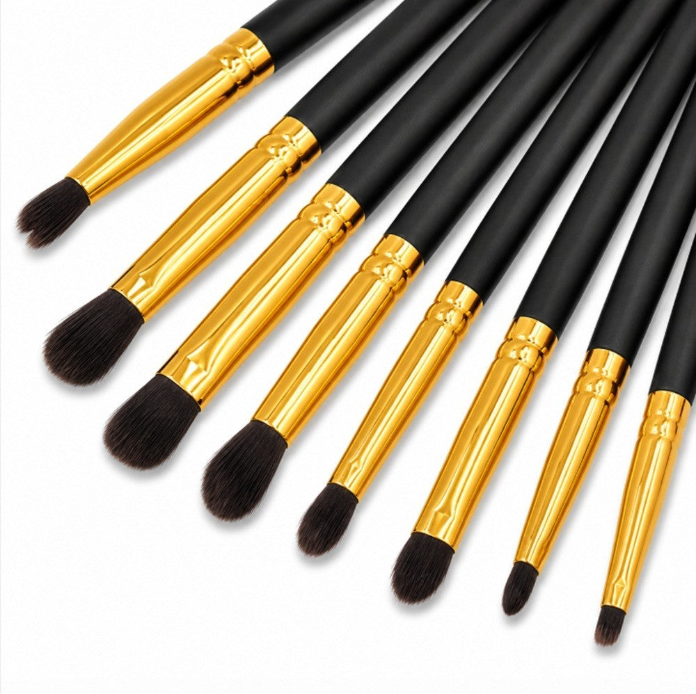 8-Piece Eye Makeup Brush Set for Eyeshadow Blending & Detailing - Travel Friendly