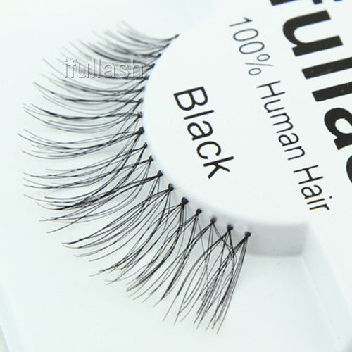 6 or 12 Pairs of 100% Human Hair False Eyelashes - Natural Look & Handmade
