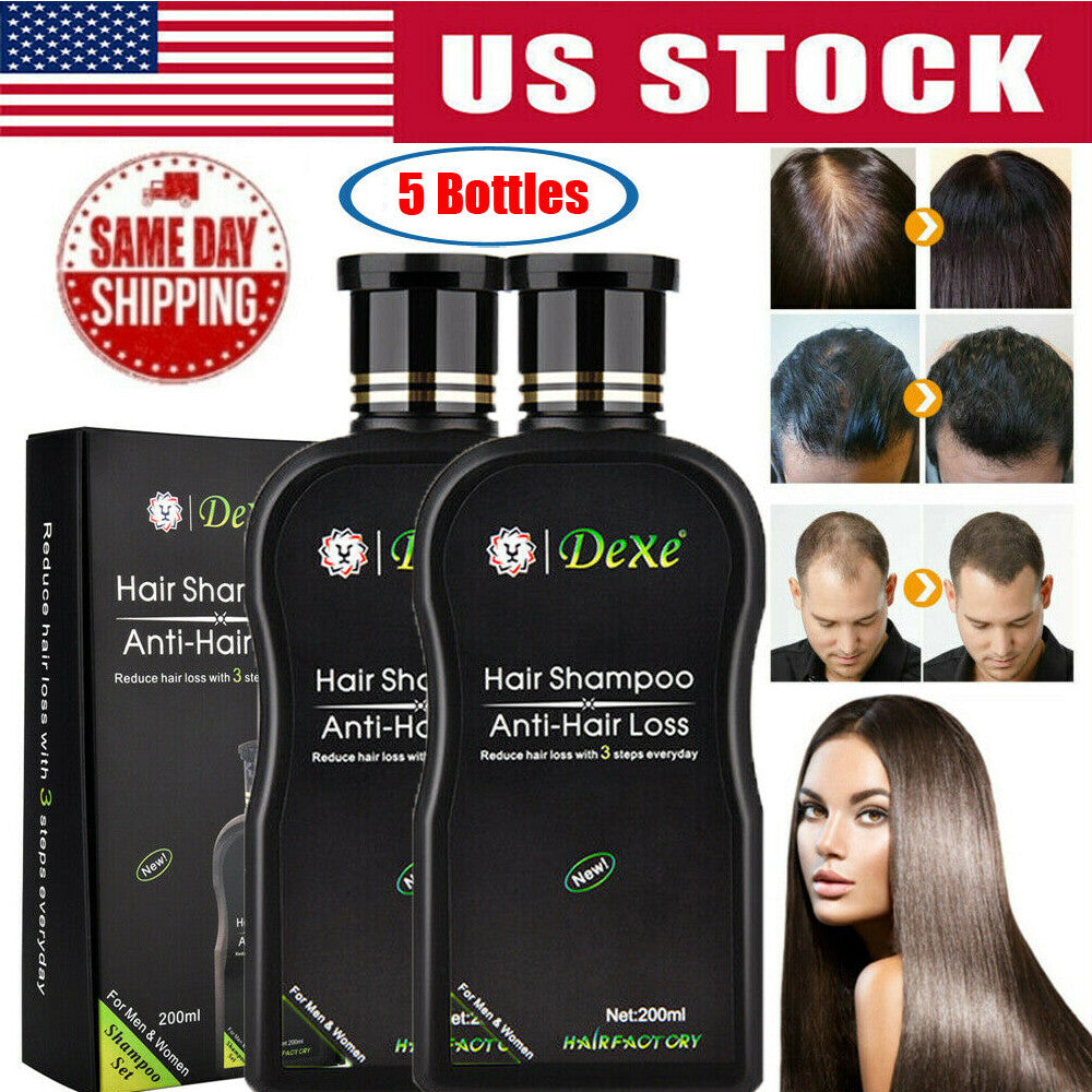200ML DEXE Anti-Hair Loss Shampoo Natural Herbal Hair Regrowth for