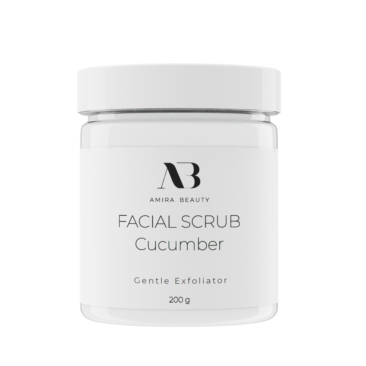 Amira Beauty Cucumber Facial Wash Scrub Skin Brightening Exfoliator