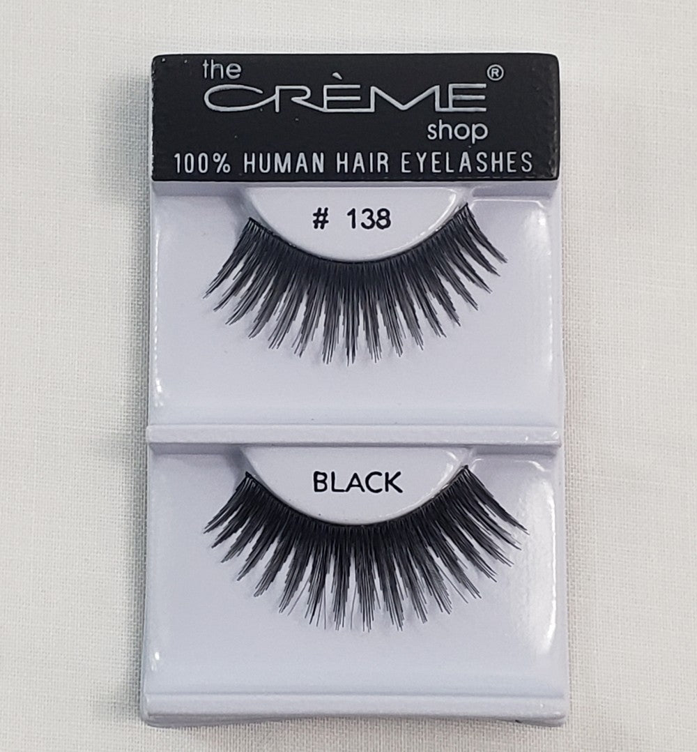 12 Pack Human Hair False Eyelashes #138 Natural Touch Light Weight Handmade