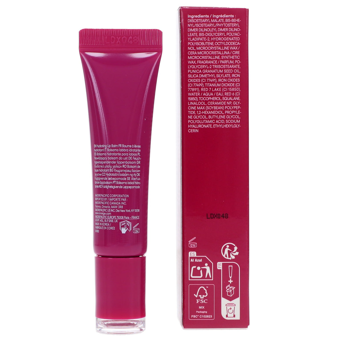 Lip Serum with Blueberry Tint - Hydrating Lip Gloss for Juicy Shine