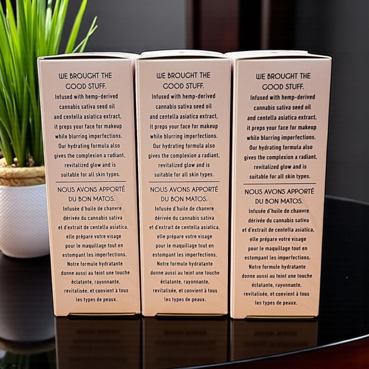 3 Pack Hydrating Radiant Face Primer with Hemp & Pearl for All Skin Tones