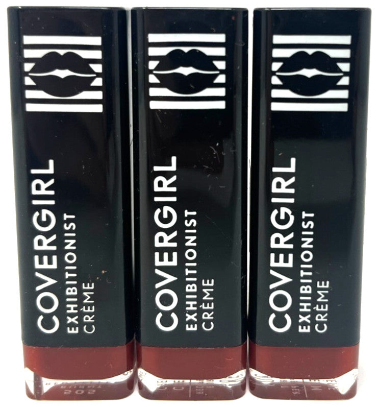 Set of 3 Covergirl Exhibitionist Lipsticks - Burnt Red Pepper 0.12 oz