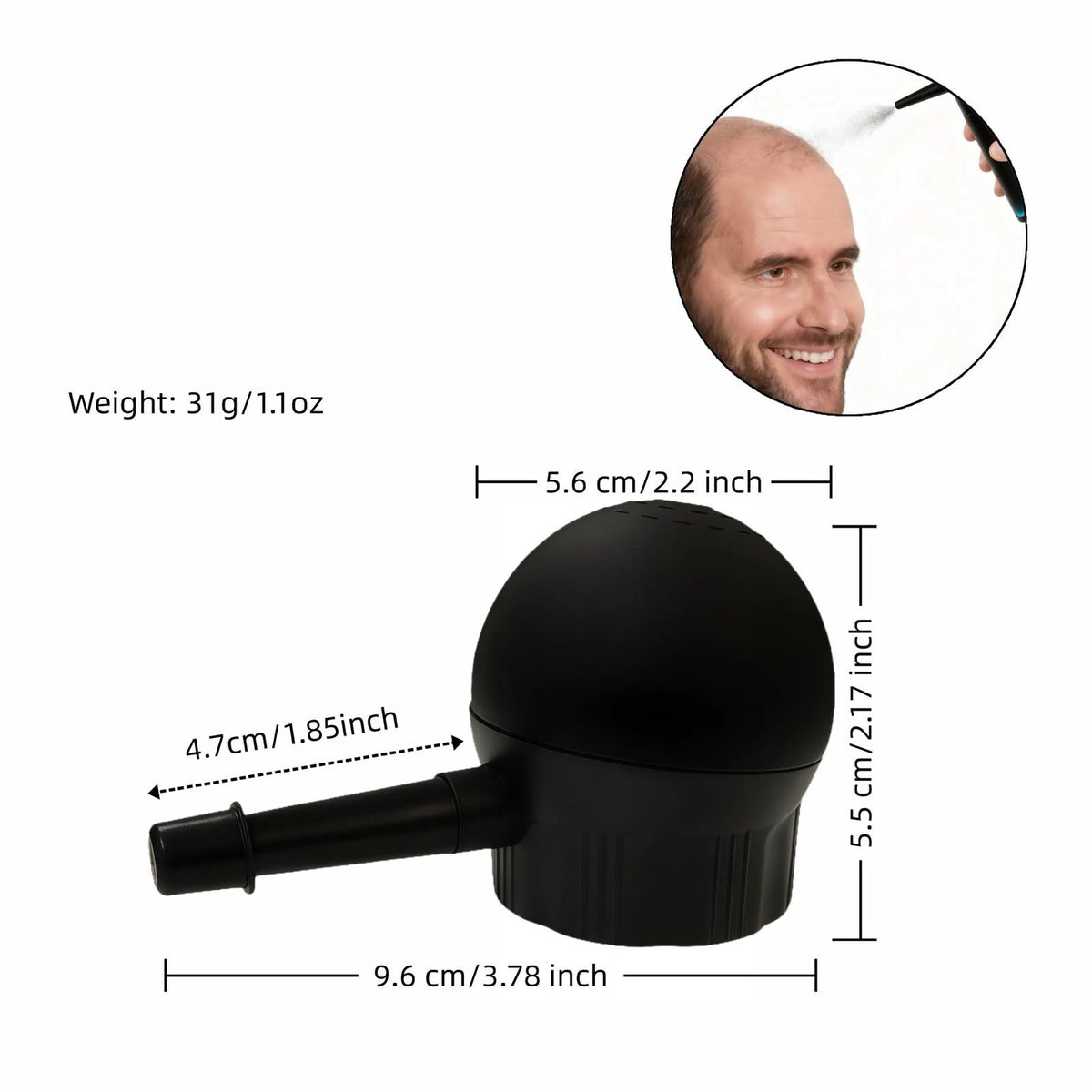 Hair Fiber Sprayer Applicator - Professional Hair Thickening Dispenser for Men & Women