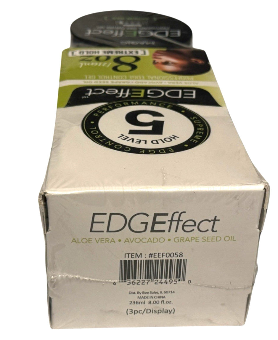 Extreme Hold Edge Control Gel with Avocado & Aloe - 8oz Hair Styling Pomade