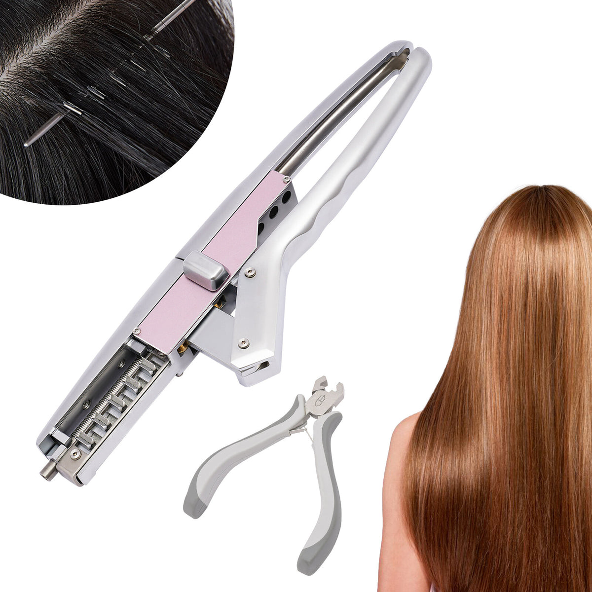 Hair Extension Machine Kit for Natural Human Hair - Lasts Up To 6 Months